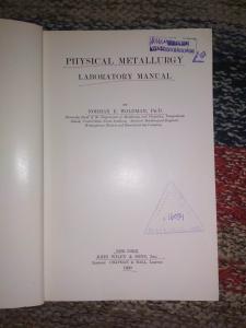 Physical Metallurgy. Laboratory manual